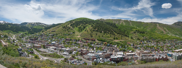 Fototapeta na wymiar Park City Utah Panorama - Summer