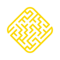 Easy maze. Game for kids. Puzzle for children. Labyrinth conundrum. Vector illustration.