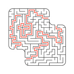 Abstact labyrinth. Game for kids. Puzzle for children. Maze conundrum. Vector illustration