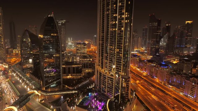 Urban Skyline Cityscape of High Rise Office Skyscrapers Buildings Center