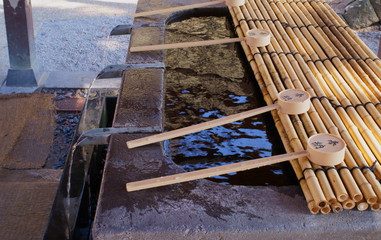 Japanese shrine Hand bath
