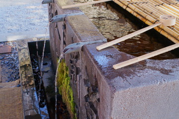 Japanese shrine Hand bath
