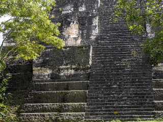 Pyramids in Nation's most significant Mayan city of Tikal Park, Guatemala