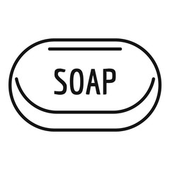Soap brick icon. Outline soap brick vector icon for web design isolated on white background