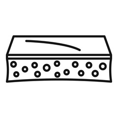 Wash sponge icon. Outline wash sponge vector icon for web design isolated on white background