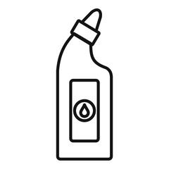Cleaning bottle icon. Outline cleaning bottle vector icon for web design isolated on white background