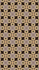 Ornate geometric pattern and abstract colored background