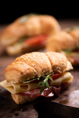 Classic croissant sandwiches