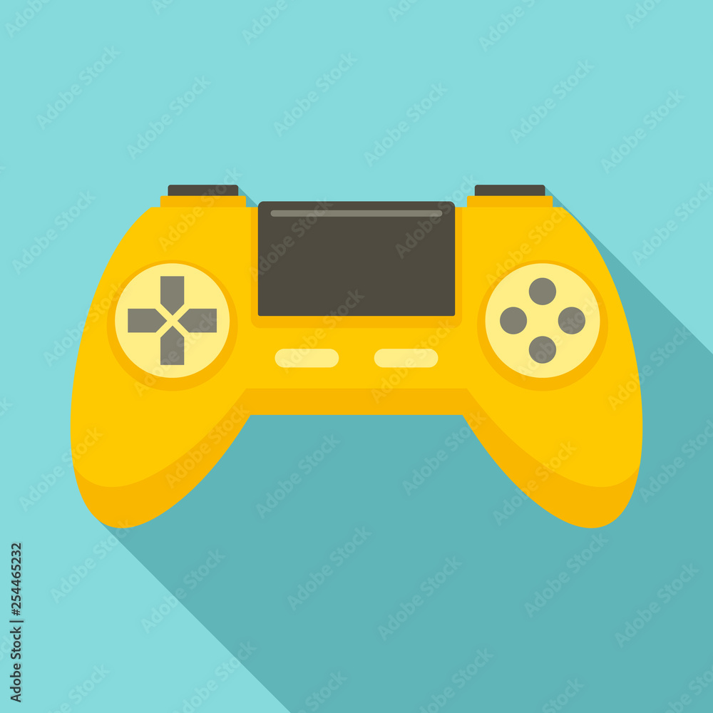 Poster game controller icon. flat illustration of game controller vector icon for web design