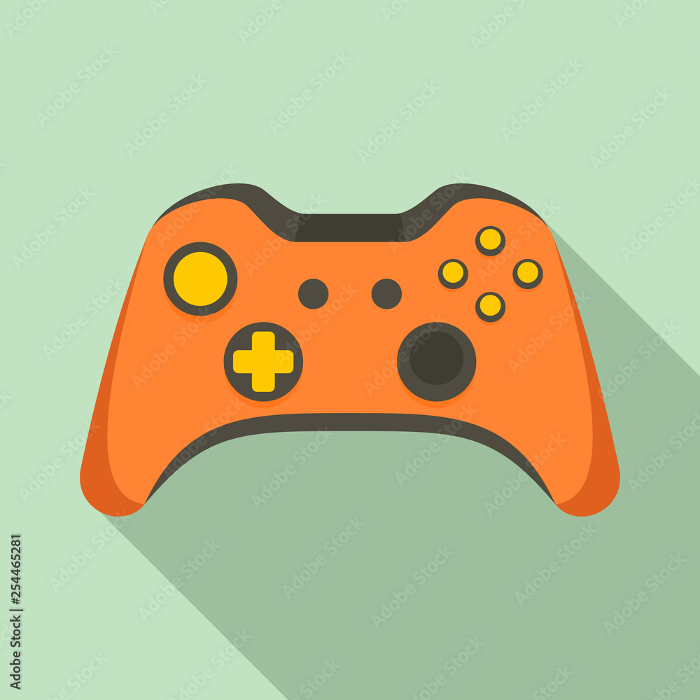 Poster video game controller icon. flat illustration of video game controller vector icon for web design