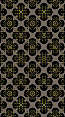 Ornate geometric pattern and abstract colored background