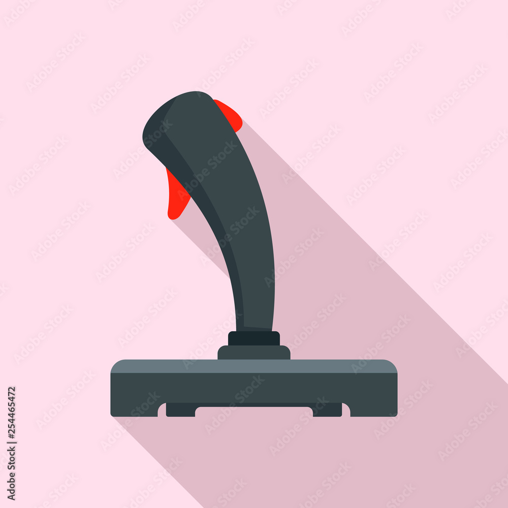 Poster airplane control gamepad icon. flat illustration of airplane control gamepad vector icon for web des