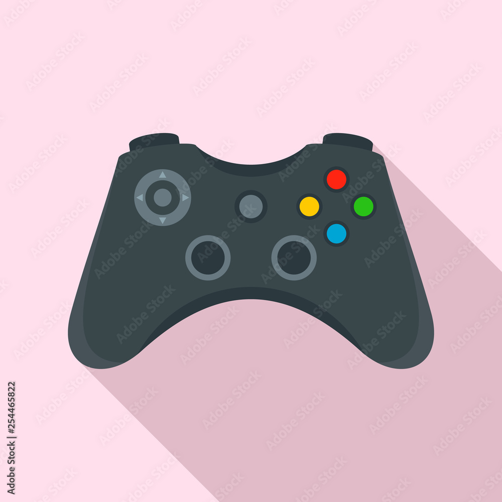 Poster gamepad control icon. flat illustration of gamepad control vector icon for web design