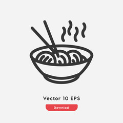 noodles icon vector