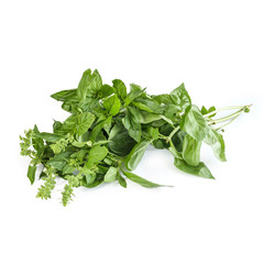 Basil bouquet isolated