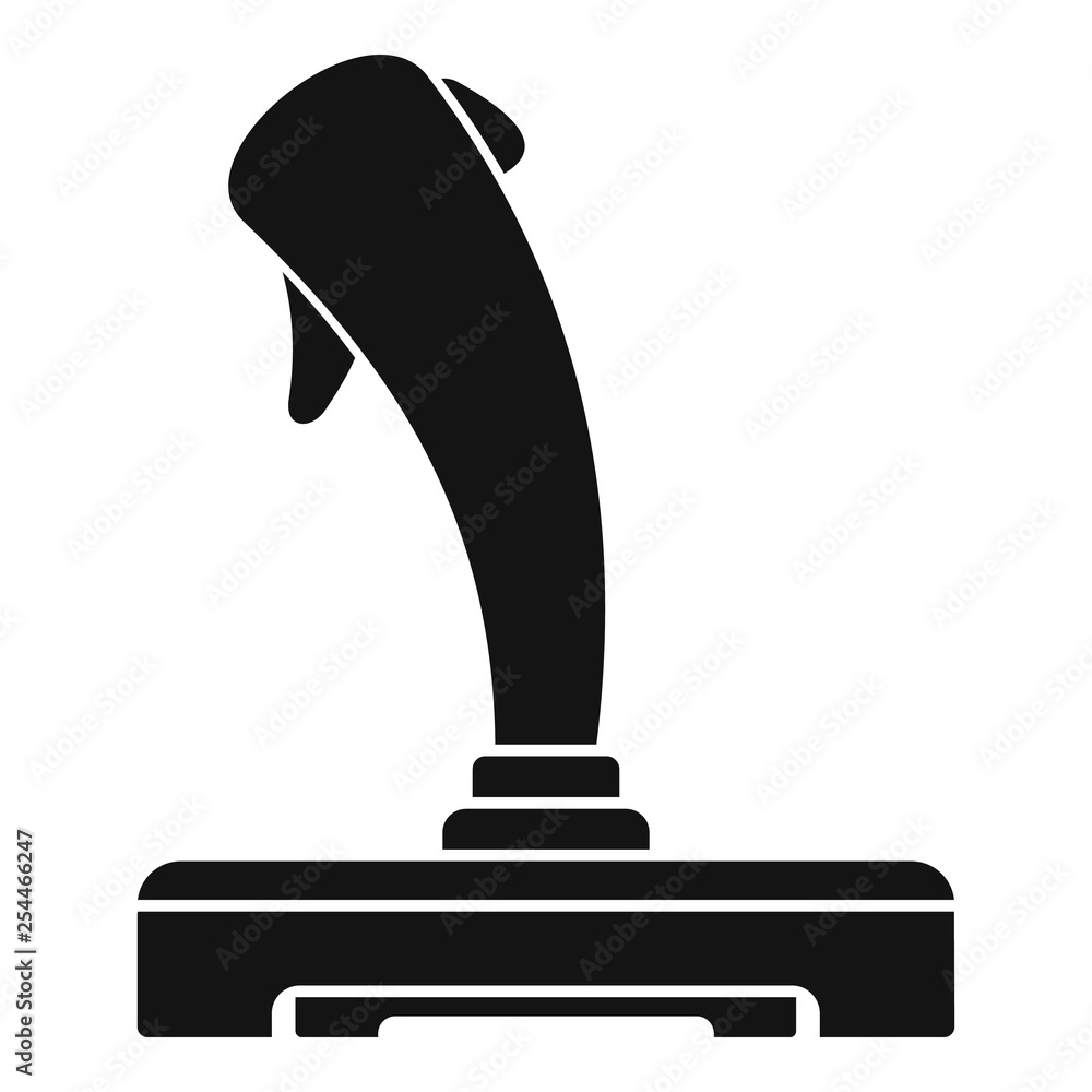 Poster airplane control gamepad icon. simple illustration of airplane control gamepad vector icon for web d