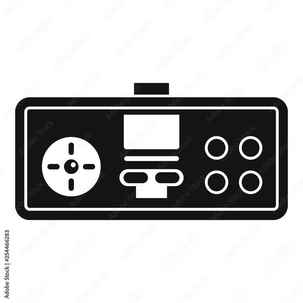 Poster retro gamepad icon. simple illustration of retro gamepad vector icon for web design isolated on whit
