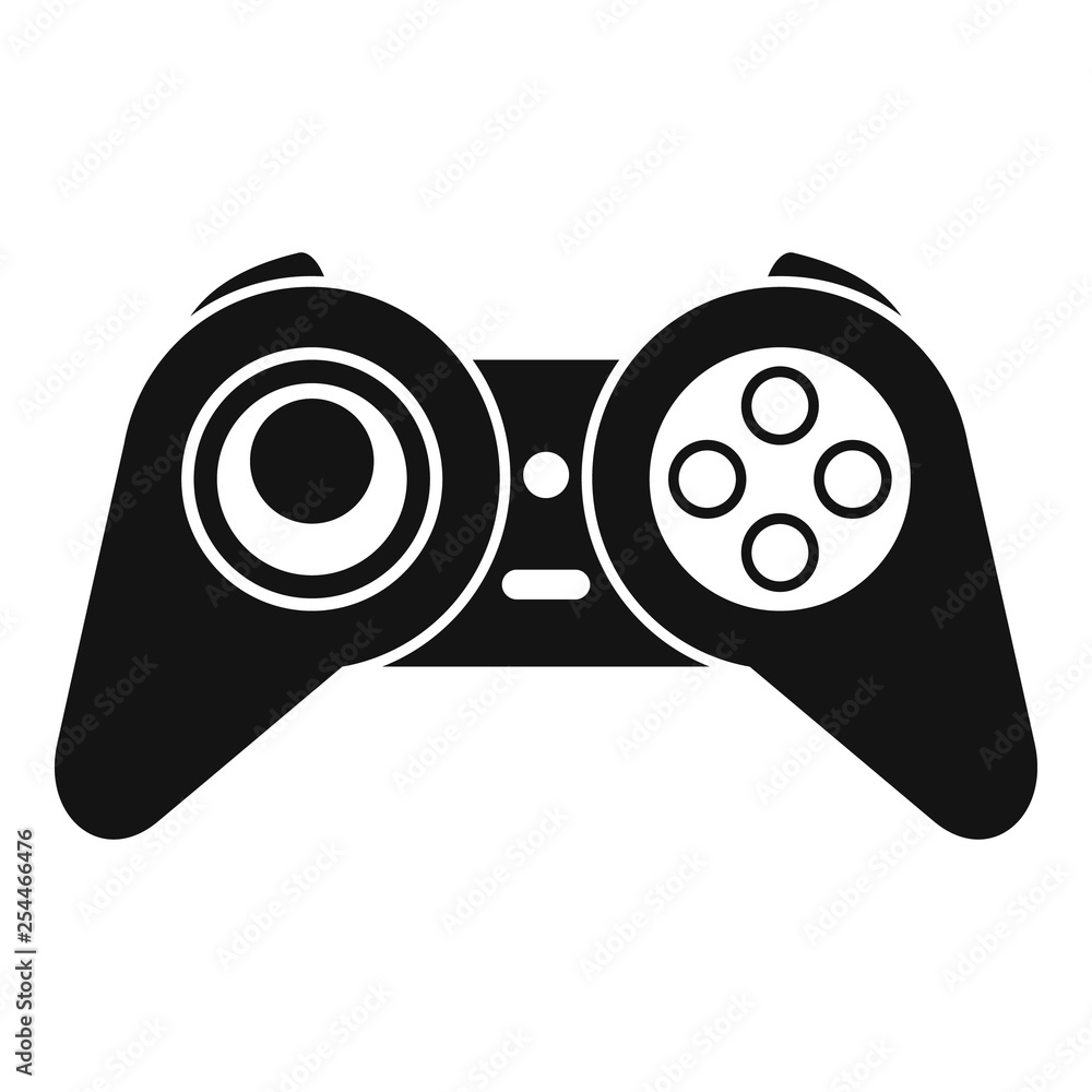 Poster retro game joystick icon. simple illustration of retro game joystick vector icon for web design isol