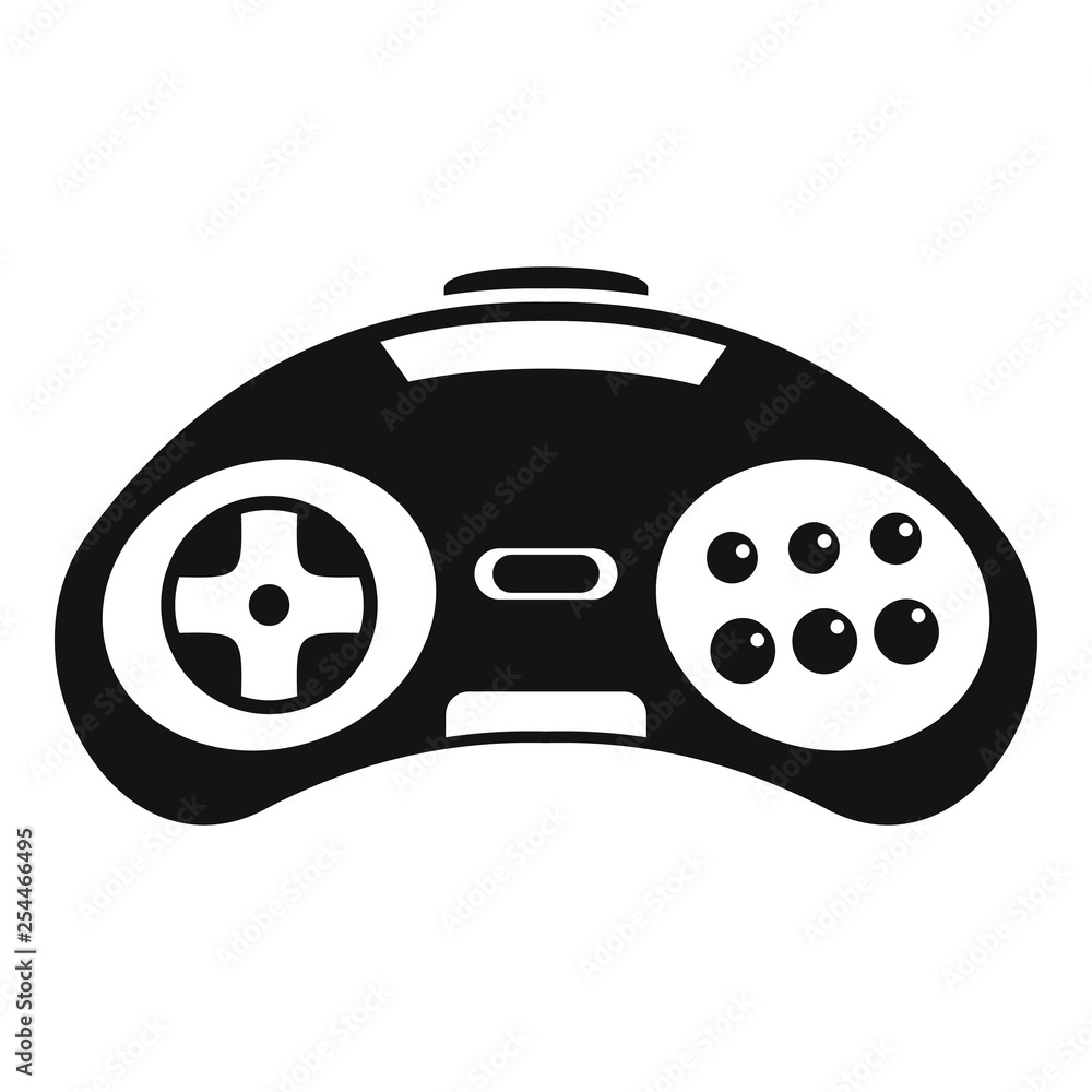 Poster videogame controller icon. simple illustration of videogame controller vector icon for web design is