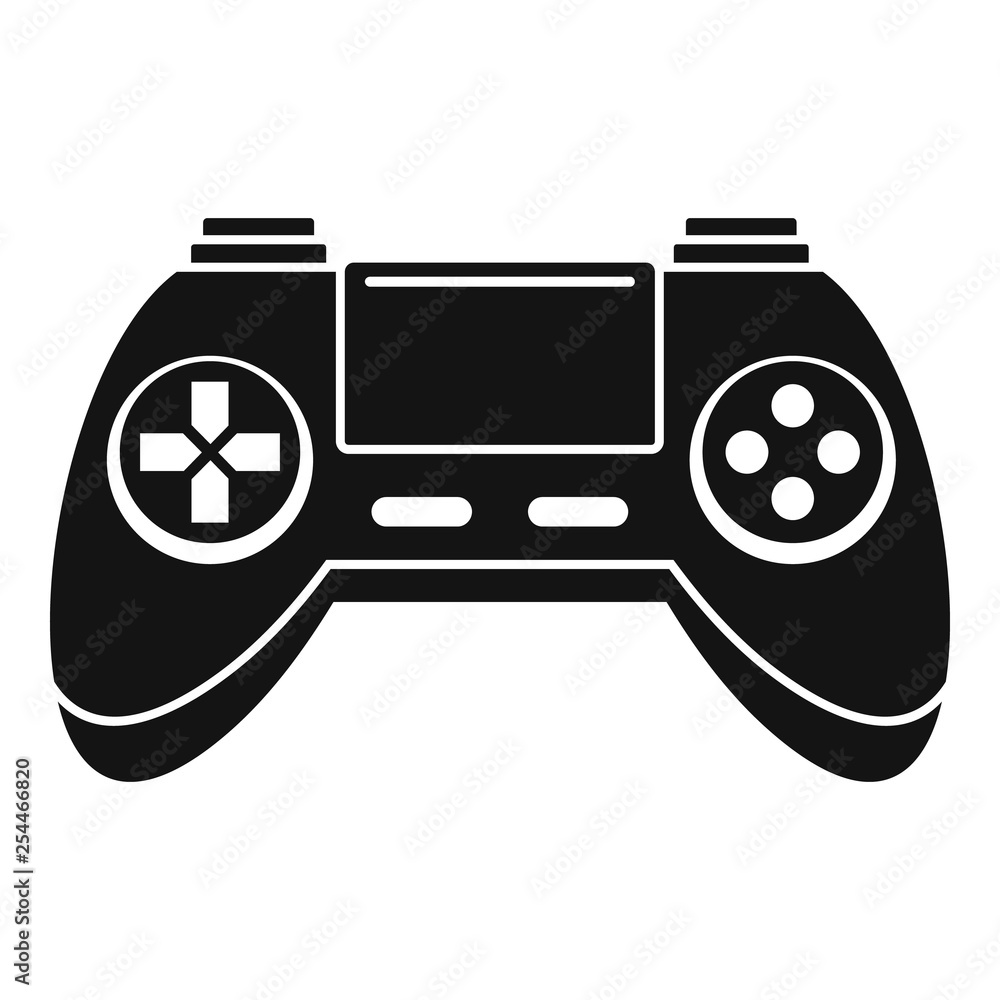 Poster toy gamepad icon. simple illustration of toy gamepad vector icon for web design isolated on white ba