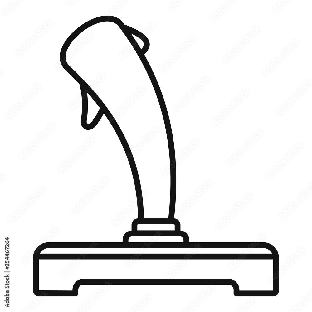 Poster airplane control gamepad icon. outline airplane control gamepad vector icon for web design isolated 