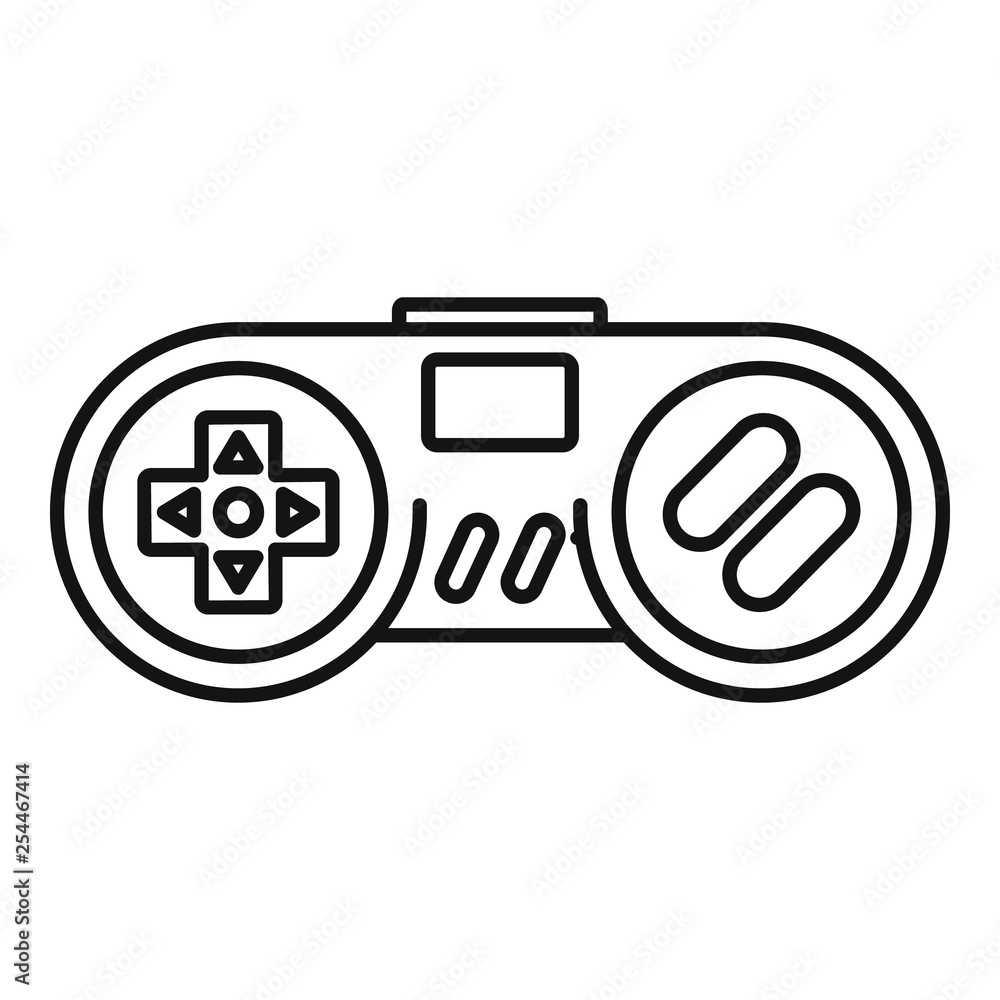 Poster gadget game controller icon. outline gadget game controller vector icon for web design isolated on w