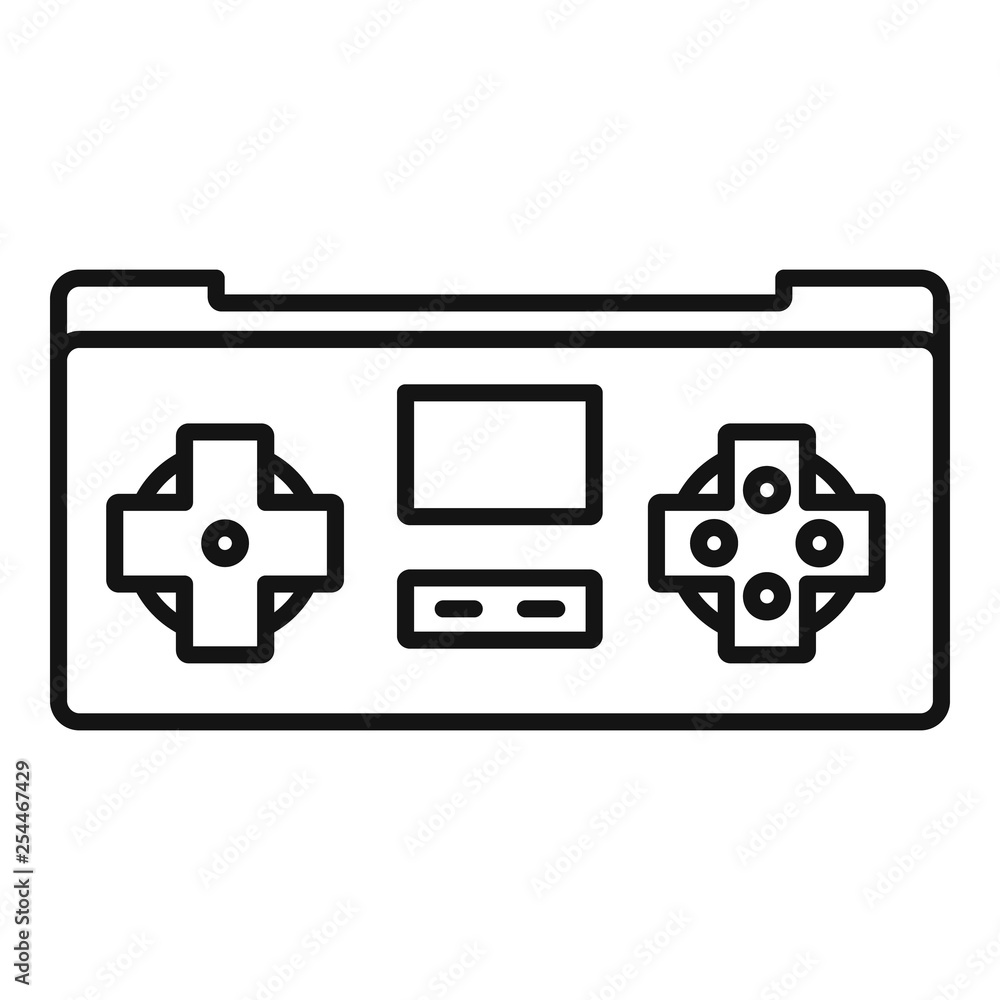 Poster gaming controller icon. outline gaming controller vector icon for web design isolated on white backg