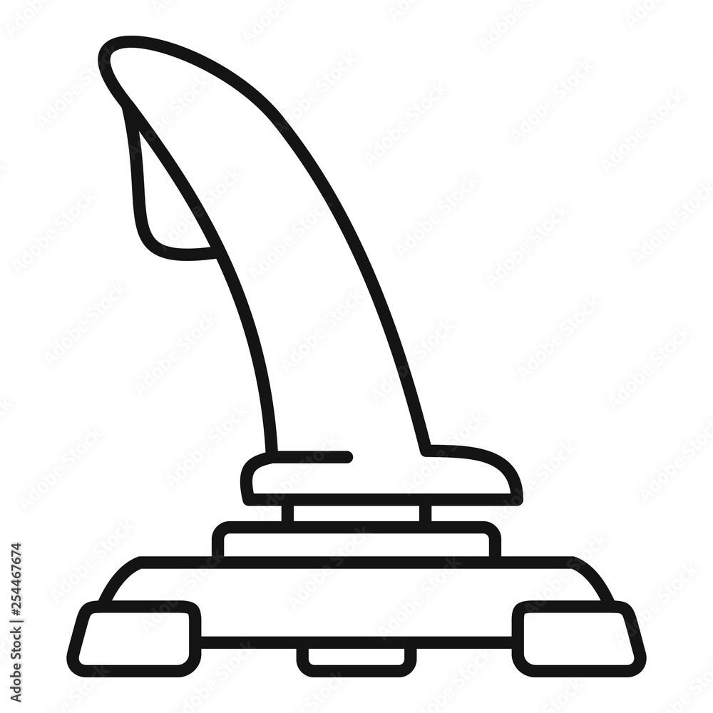 Poster airplane joystick icon. outline airplane joystick vector icon for web design isolated on white backg