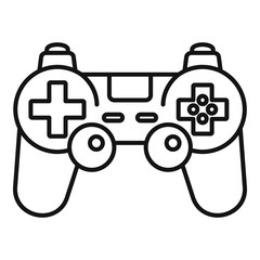Gamepad control icon. Outline gamepad control vector icon for web design isolated on white background