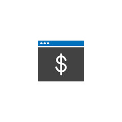 Earnings on the Internet vector icon
