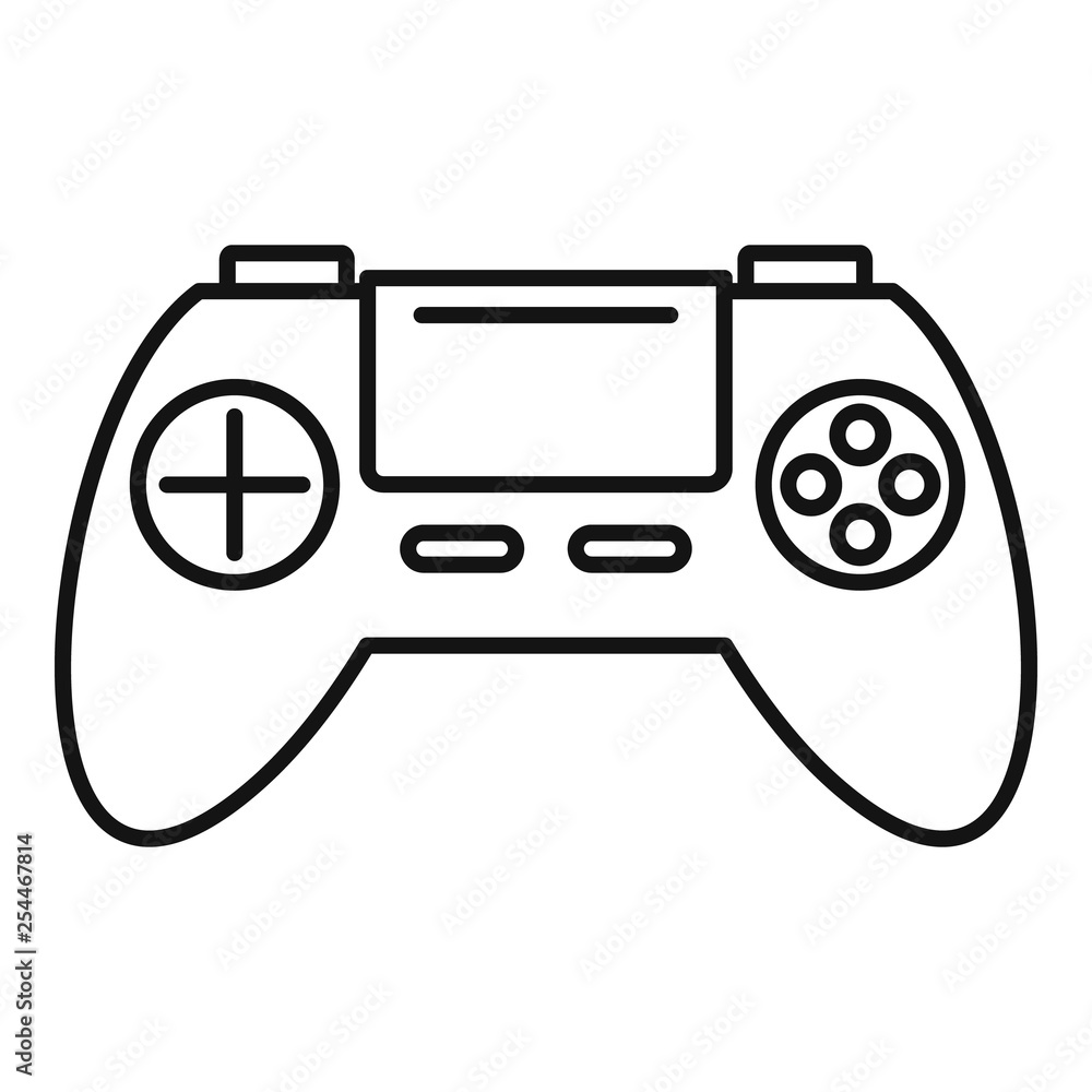 Poster toy gamepad icon. outline toy gamepad vector icon for web design isolated on white background
