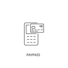 PayPass vector icon, outline style, editable stroke