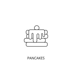 Pancakes vector icon, outline style, editable stroke