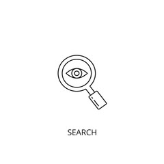 Search vector icon, outline style, editable stroke