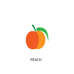 Peach vector icon