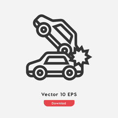 car crash icon vector