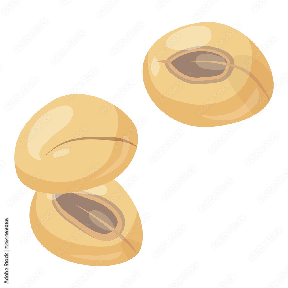 Poster soya beans icon. cartoon of soya beans vector icon for web design isolated on white background
