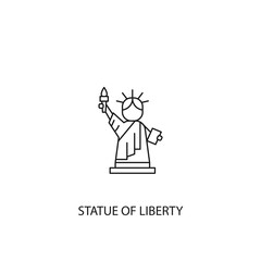 Statue of Liberty vector icon, outline style, editable stroke