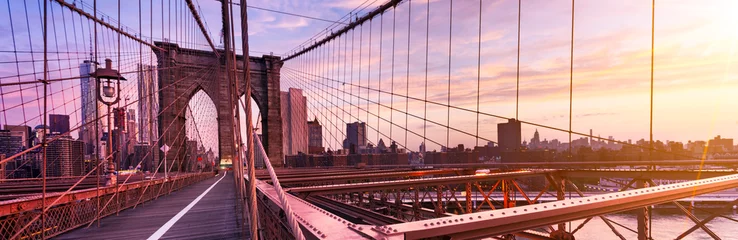 Fotobehang Brooklyn Bridge in New York City © beatrice prève