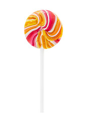 Bright round lollipop isolated on white