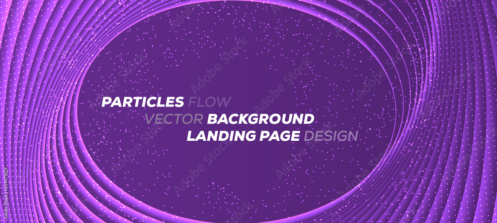 Poster minimal trendy geometric background. round lines vector background - 3d design