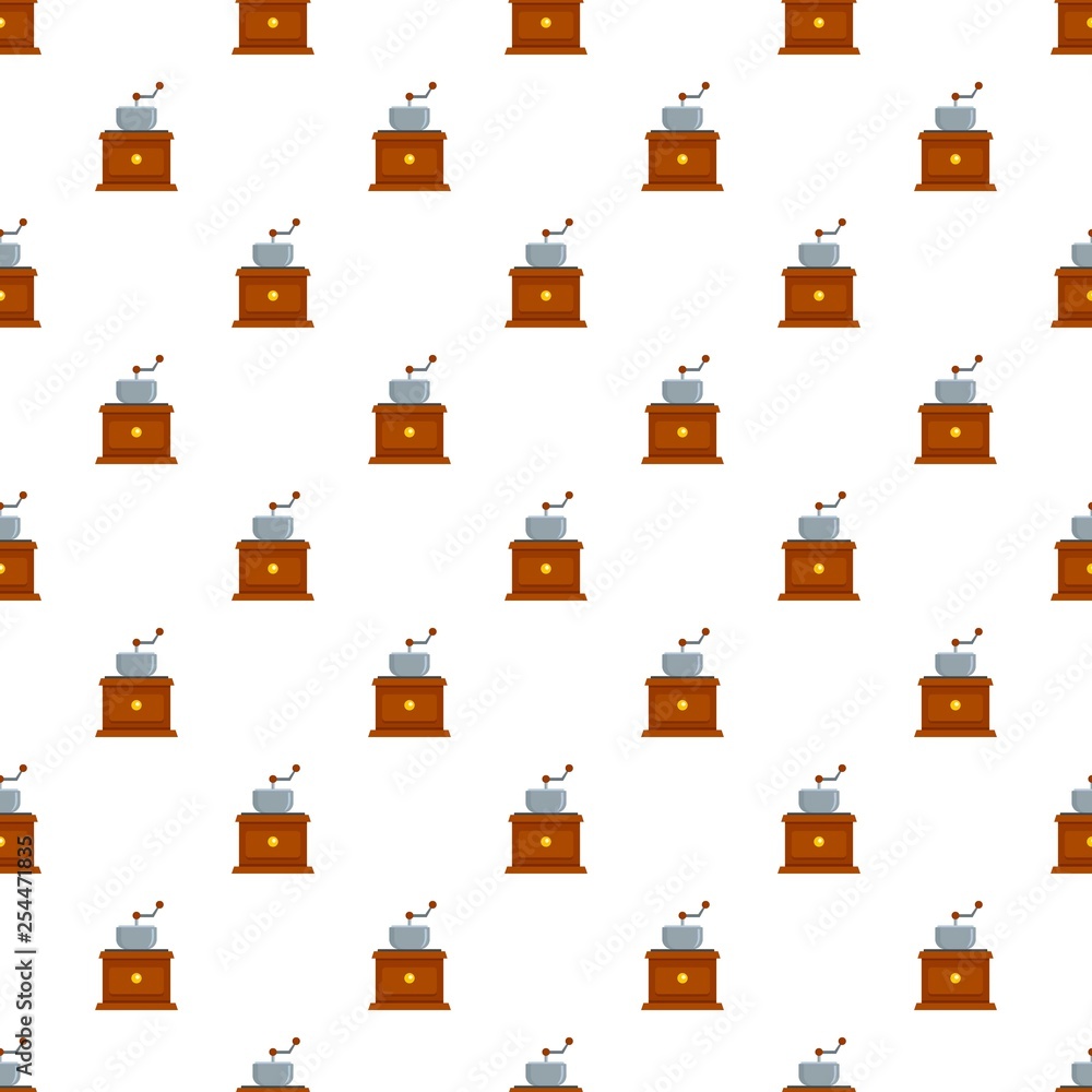 Poster coffee grinder pattern seamless vector repeat for any web design