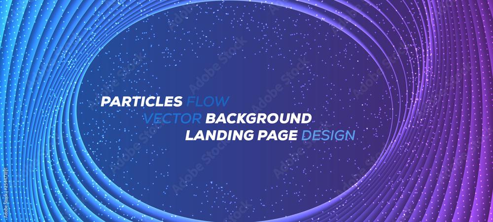 Poster minimal trendy geometric background. round lines vector background - 3d design