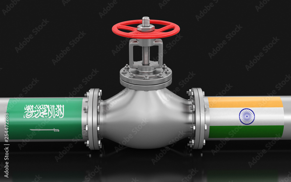 Poster pipeline with flags. image with clipping path
