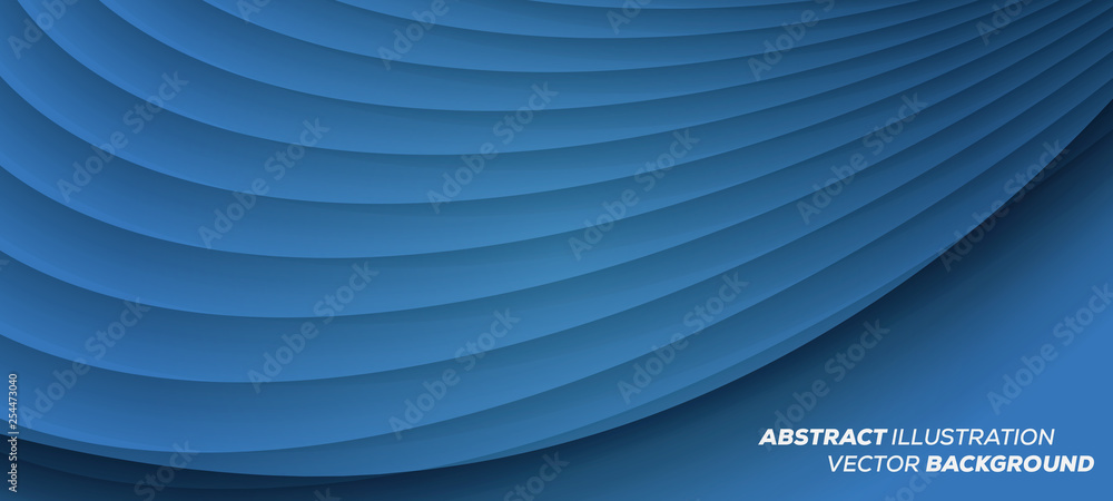 Poster minimal trendy geometric background. round lines vector background - 3d design