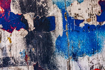  colorful grunge cracked paint concrete wall texture background 