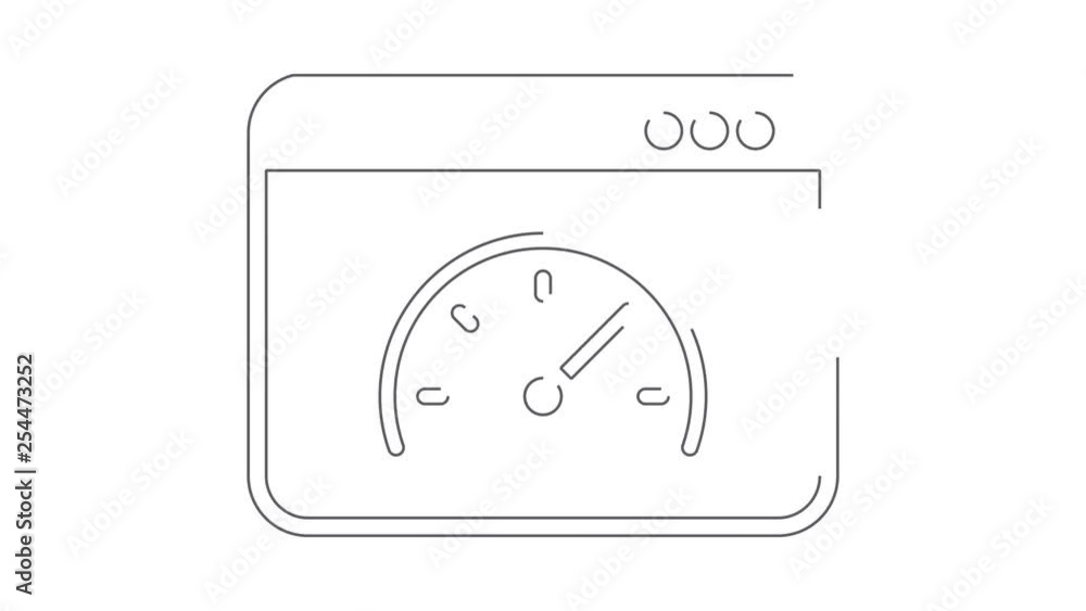 Poster speedometer on computer window