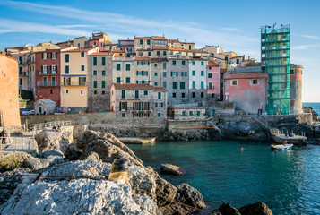 Fototapeta na wymiar The 5 lands in the Liguria coast in Italy