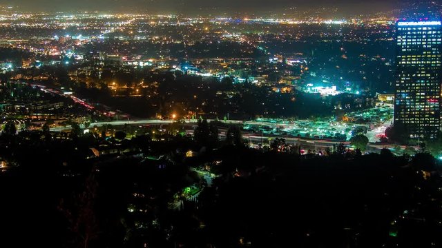 Los Angeles City Lights Timelapse Night Movement 