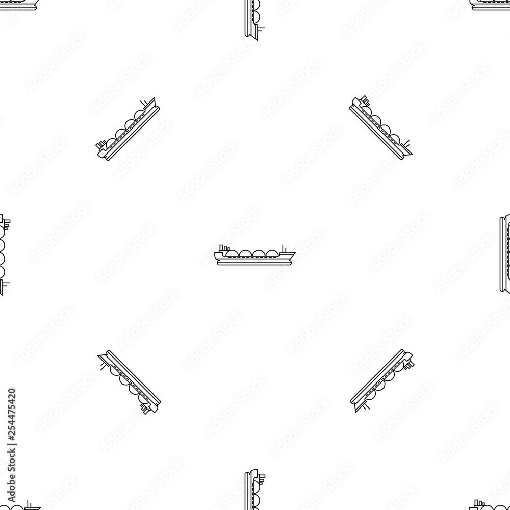 Poster petrol tanker ship pattern seamless vector repeat geometric for any web design
